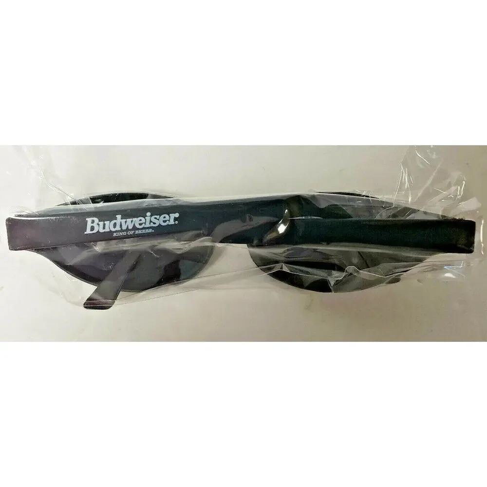 1990's Budweiser Black Sun Glasses, Low Profile UV Protection, Unisex‎ U139